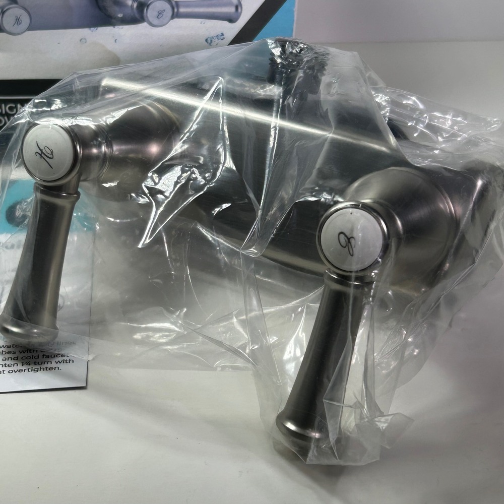 Dura Faucet DF-SA100L-SN RV Shower Faucet Brushed Satin Nickel Dual Lever Valve - Picture 2 of 12